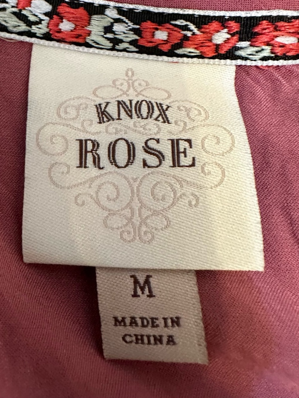 #138 - Knox Rose Mauve Embroidered V-Neck Mini Dress - Picture 9 of 10